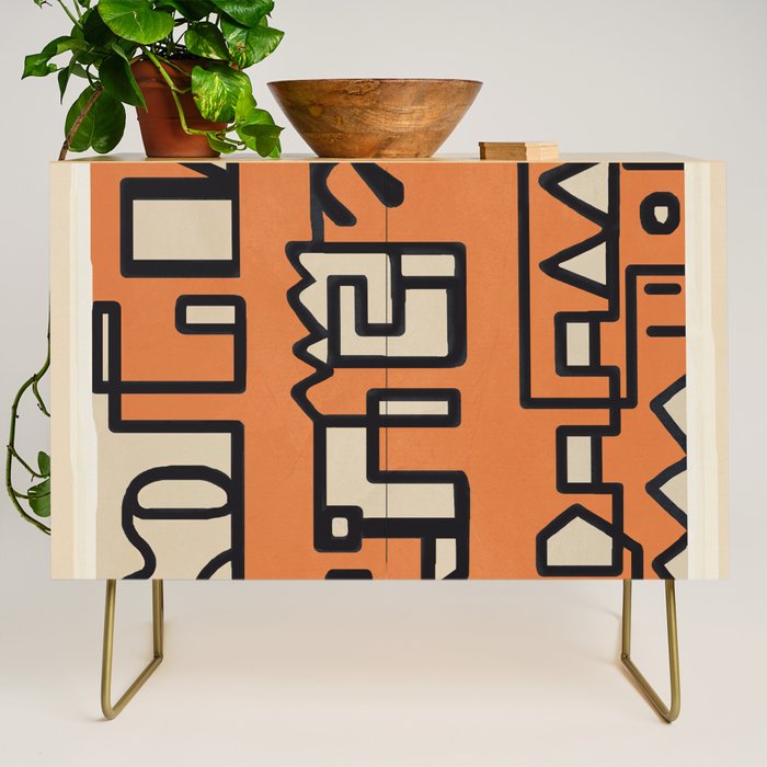 Abstract Line Movement 11 Credenza Gallery Image 1