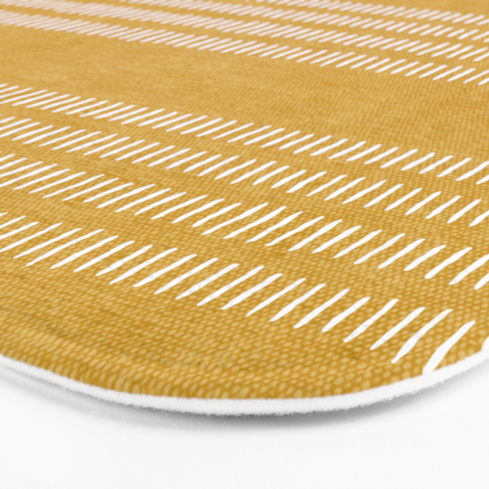 farmhouse stitch - gold Bath Mat Gallery Image 3