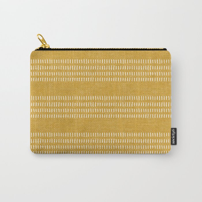 farmhouse stitch - gold Carry All Pouch Gallery Image 1