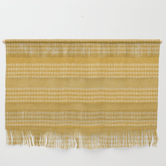 farmhouse stitch - gold Wall Hanging Gallery Image 1