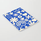 Natural Miscellany Pattern in Bright Blue and Cream Notebook Gallery Image 3