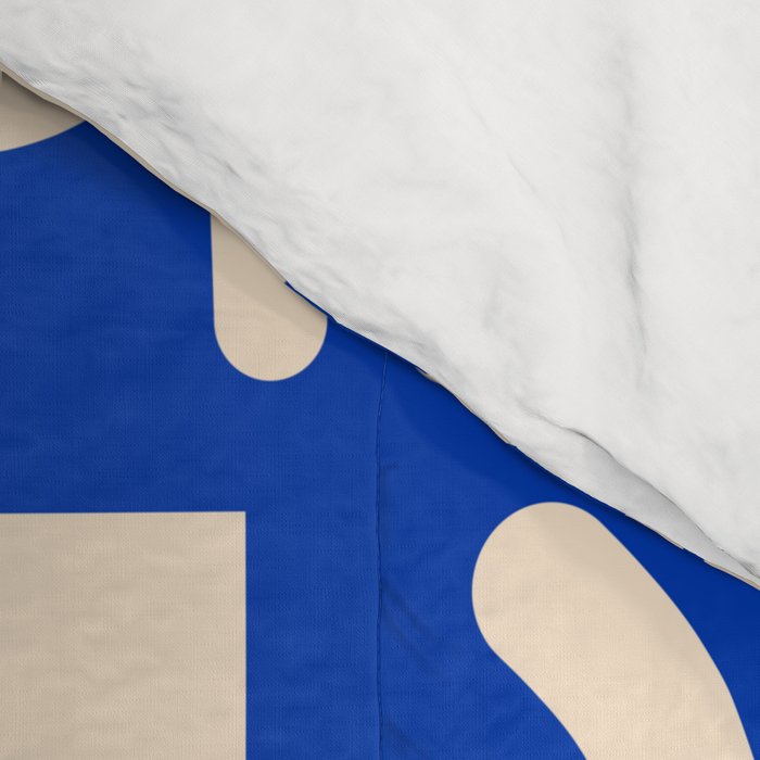 Natural Miscellany Pattern in Bright Blue and Cream Comforter Gallery Image 4