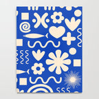 Natural Miscellany Pattern in Bright Blue and Cream Notebook Gallery Image 4