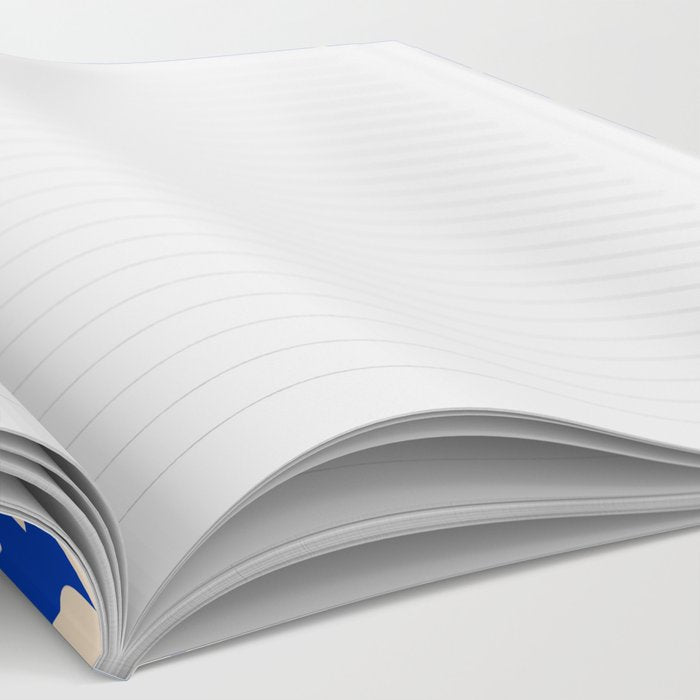 Natural Miscellany Pattern in Bright Blue and Cream Notebook Gallery Image 2