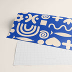 Natural Miscellany Pattern in Bright Blue and Cream Wrapping Paper Gallery Image 2