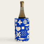 Natural Miscellany Pattern in Bright Blue and Cream Wine Chiller Gallery Image 1