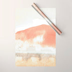 Terra Cotta Hills Abstract Desert Mountain Landsape with Watercolor Wrapping Paper Gallery Image 1