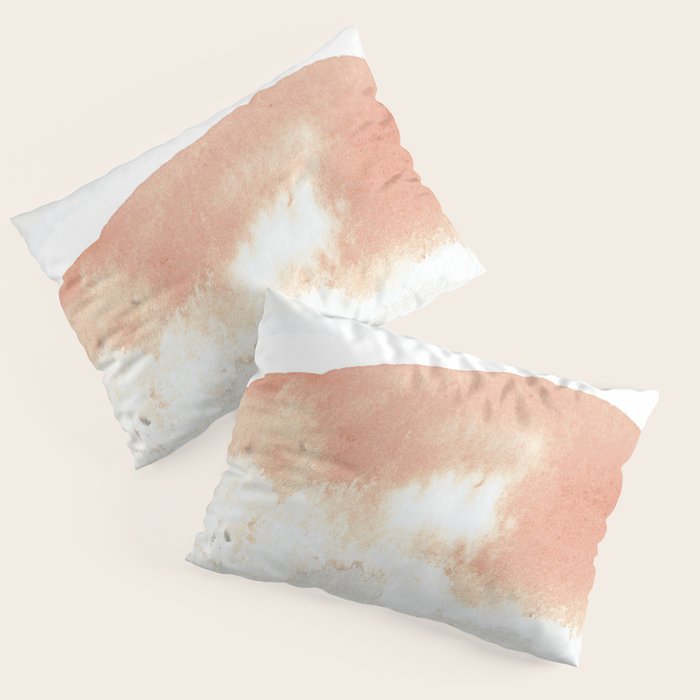 Terra Cotta Hills Abstract Desert Mountain Landsape with Watercolor Pillow Sham Gallery Image 1