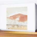 Terra Cotta Hills Abstract Desert Mountain Landsape with Watercolor Wall Mural Gallery Image 2