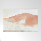 Terra Cotta Hills Abstract Desert Mountain Landsape with Watercolor Welcome Mat Gallery Image 1