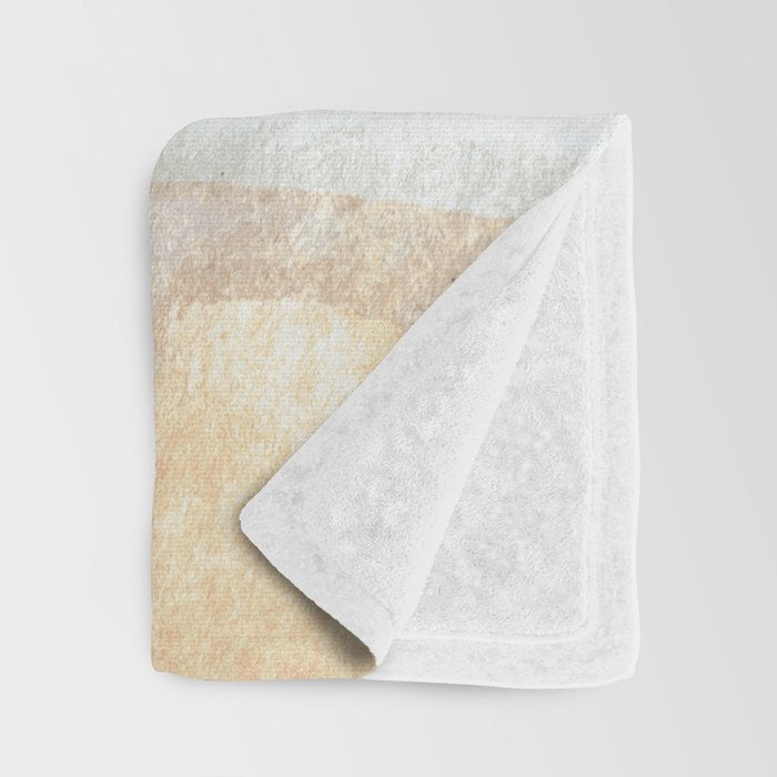 Terra Cotta Hills Abstract Desert Mountain Landsape with Watercolor Throw Blanket Gallery Image 3