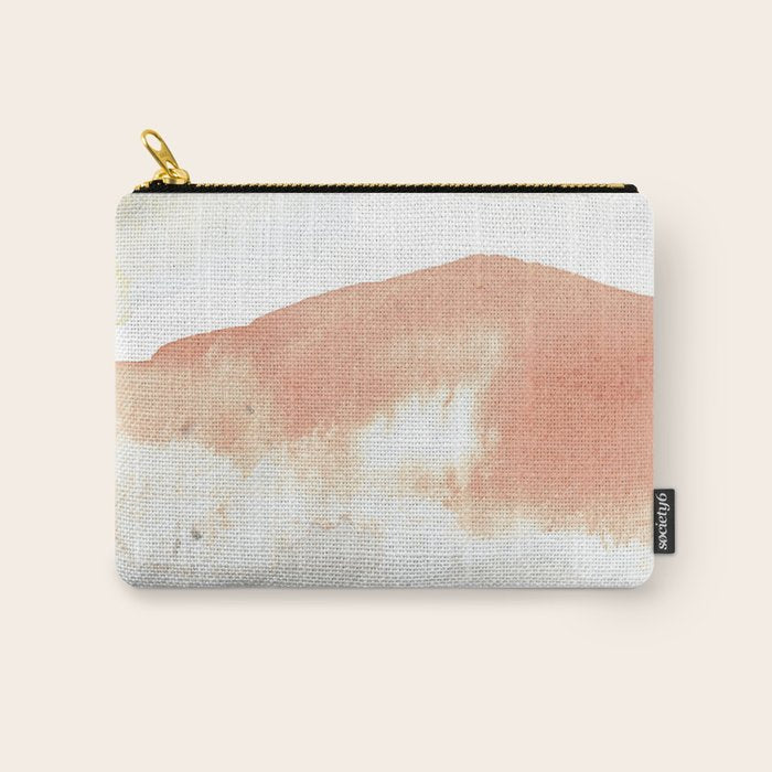 Terra Cotta Hills Abstract Desert Mountain Landsape with Watercolor Carry All Pouch Gallery Image 1