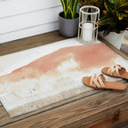 Terra Cotta Hills Abstract Desert Mountain Landsape with Watercolor Outdoor Rug Gallery Image 2