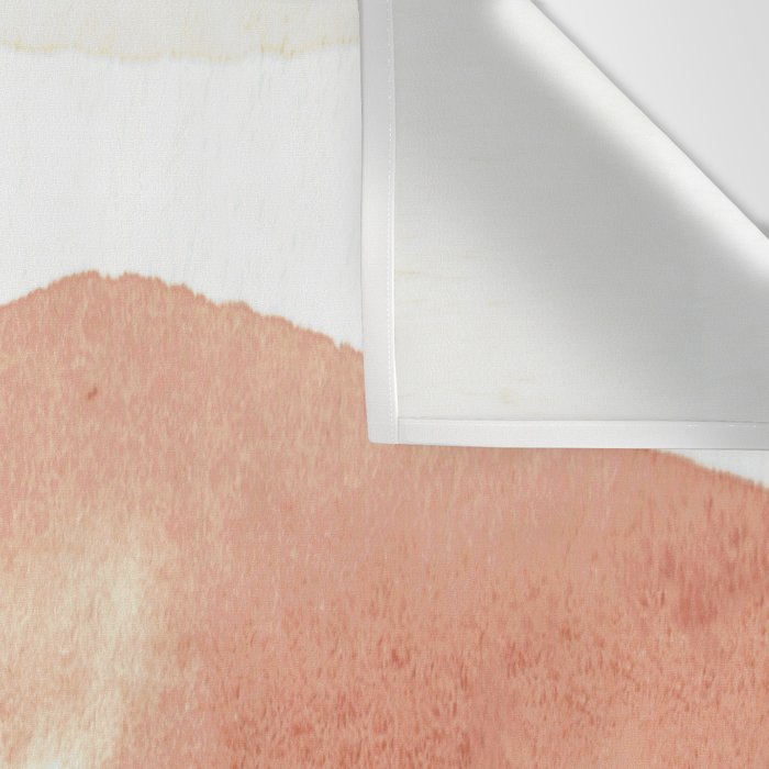 Terra Cotta Hills Abstract Desert Mountain Landsape with Watercolor Wall Tapestry Gallery Image 3