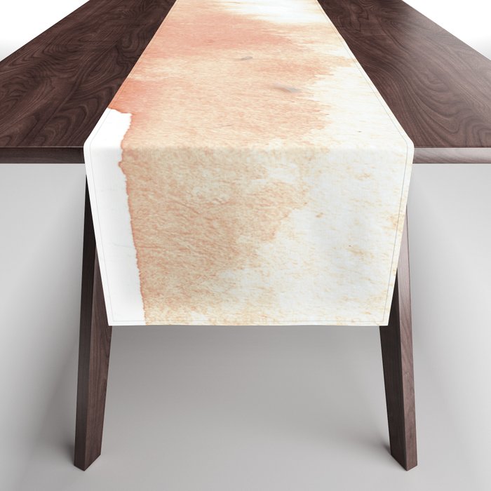 Terra Cotta Hills Abstract Desert Mountain Landsape with Watercolor Table Runner Gallery Image 1
