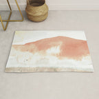 Terra Cotta Hills Abstract Desert Mountain Landsape with Watercolor Rug Gallery Image 1