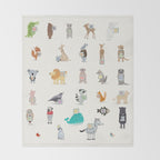 little alphabet Throw Blanket Gallery Image 2