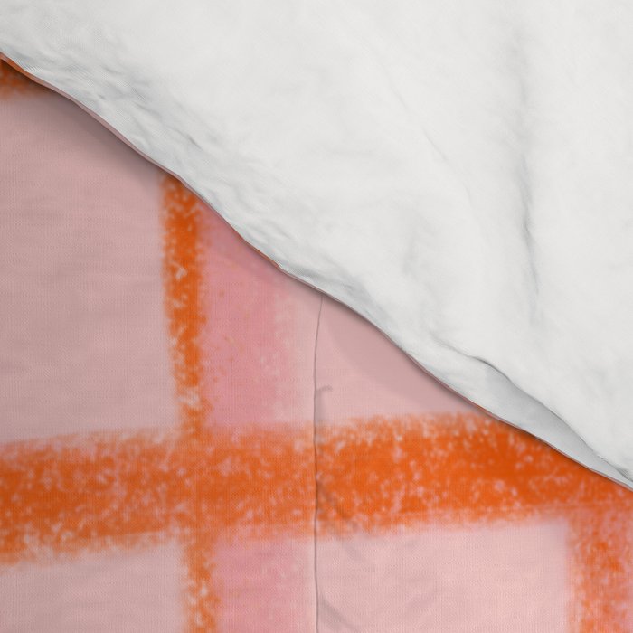 Modern abstract red and pink grids  Comforter Gallery Image 4