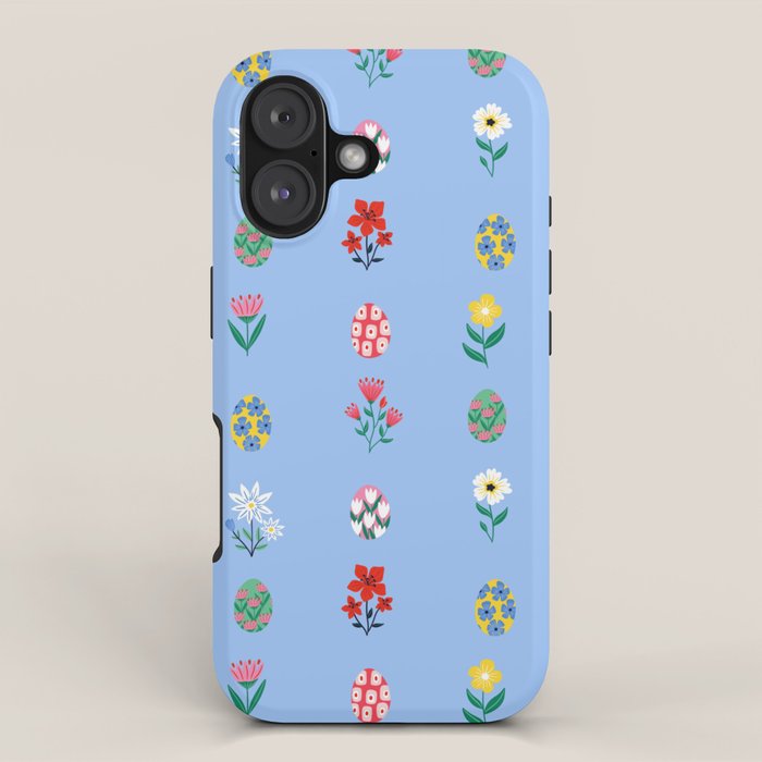 Spring Wild Flowers and Easter Eggs iPhone Case Gallery Image 1