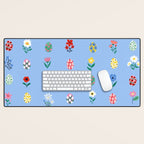 Spring Wild Flowers and Easter Eggs Desk Mat Gallery Image 1