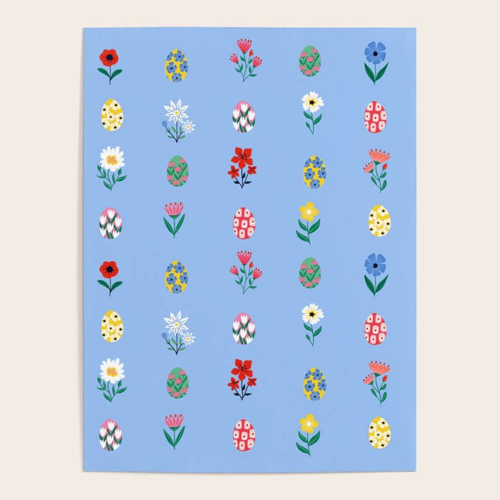 Spring Wild Flowers and Easter Eggs Poster Gallery Image 4