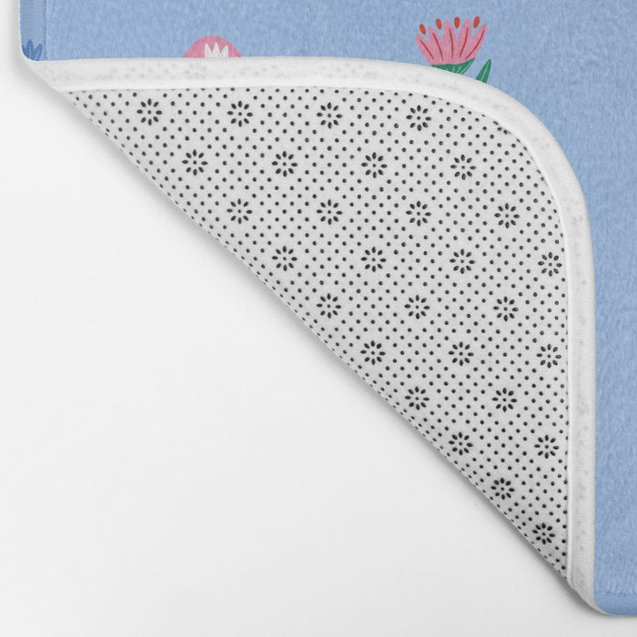 Spring Wild Flowers and Easter Eggs Bath Mat Gallery Image 2