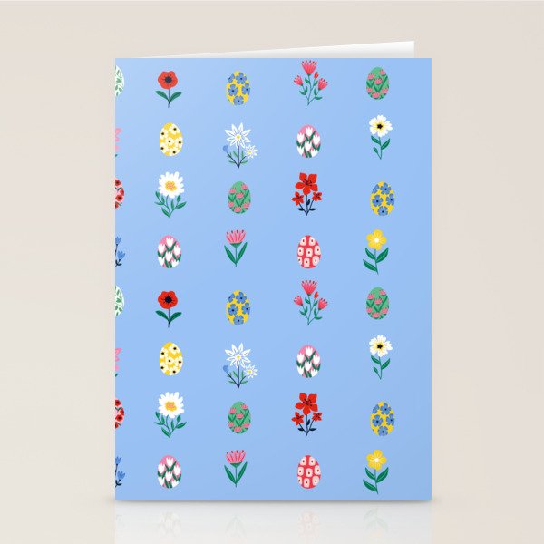 Spring Wild Flowers and Easter Eggs Stationery Card Gallery Image 2