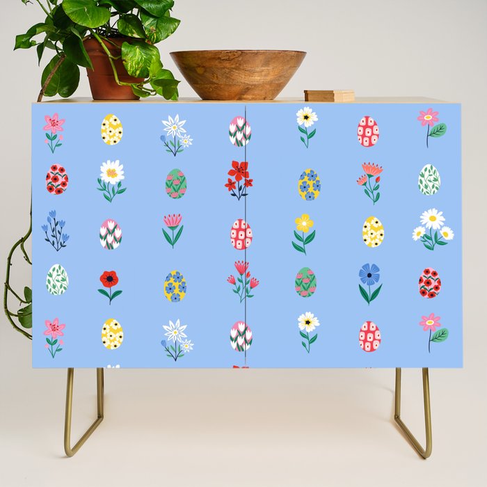 Spring Wild Flowers and Easter Eggs Credenza Gallery Image 1