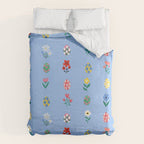 Spring Wild Flowers and Easter Eggs Duvet Cover Gallery Image 6