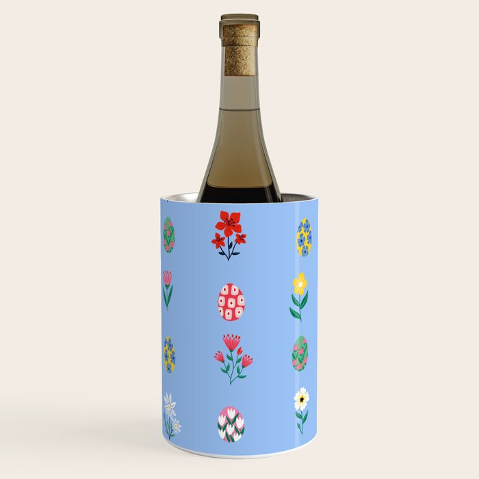 Spring Wild Flowers and Easter Eggs Wine Chiller Gallery Image 1