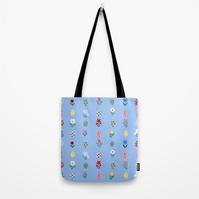 Spring Wild Flowers and Easter Eggs Tote Bag Gallery Image 2