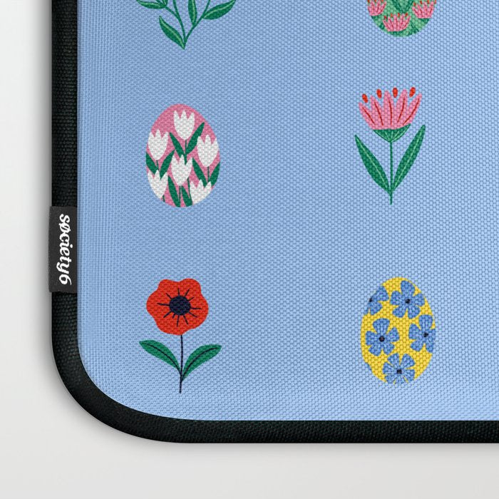 Spring Wild Flowers and Easter Eggs Laptop Sleeve Gallery Image 3