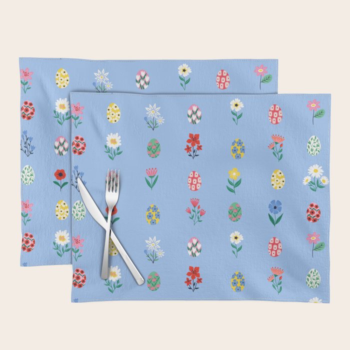 Spring Wild Flowers and Easter Eggs Placemat Gallery Image 1