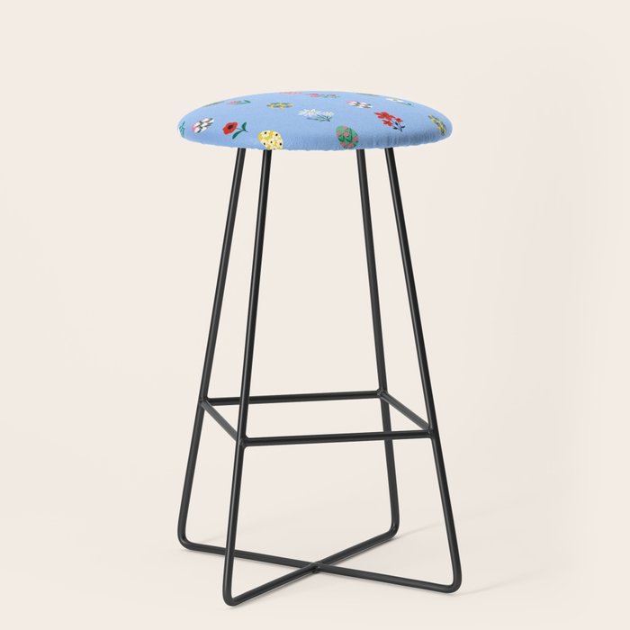 Spring Wild Flowers and Easter Eggs Stool Gallery Image 1