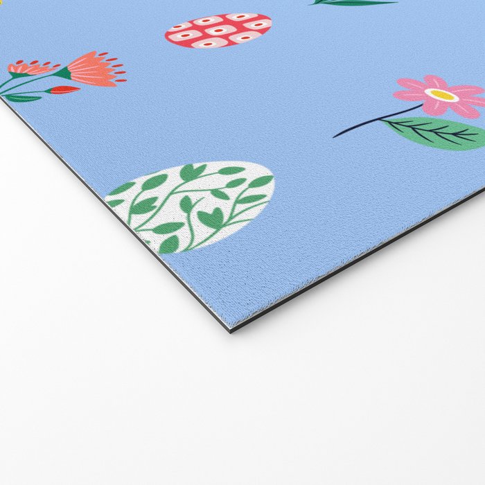 Spring Wild Flowers and Easter Eggs Welcome Mat Gallery Image 2