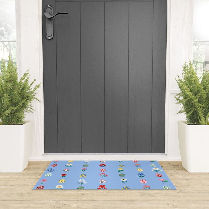 Spring Wild Flowers and Easter Eggs Welcome Mat Gallery Image 3