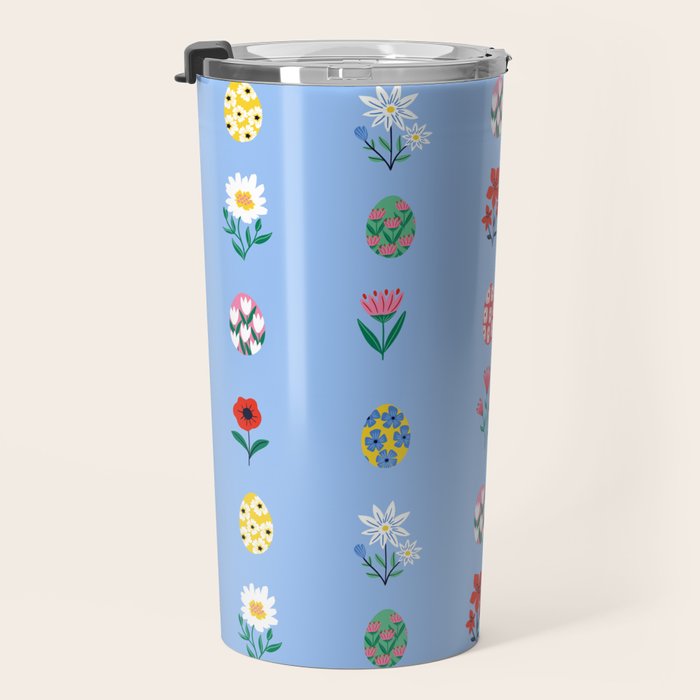 Spring Wild Flowers and Easter Eggs Travel Mug Gallery Image 3
