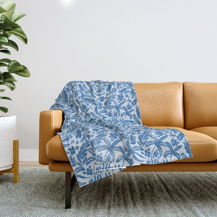 Tropical Palms Breeze Throw Blanket Gallery Image 1