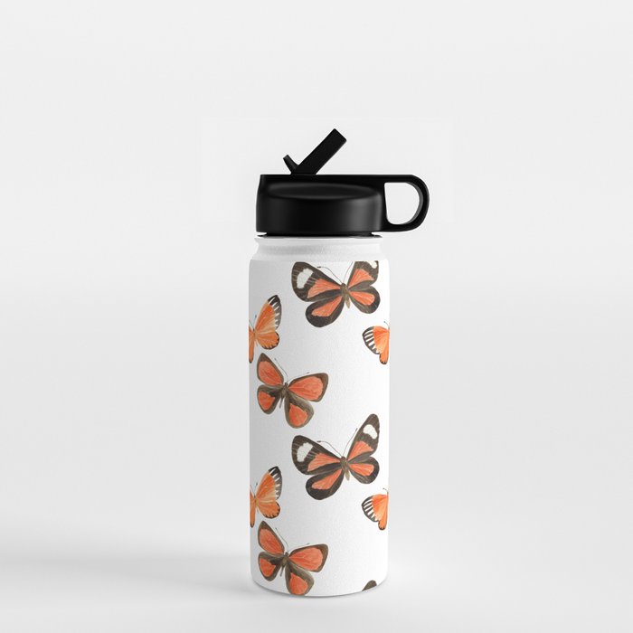 Orange Butterflies Water Bottle Gallery Image 1