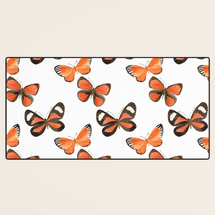 Orange Butterflies Desk Mat Gallery Image 3
