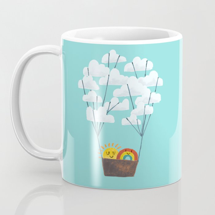 Hot cloud balloon - sun and rainbow Coffee Mug Gallery Image 3