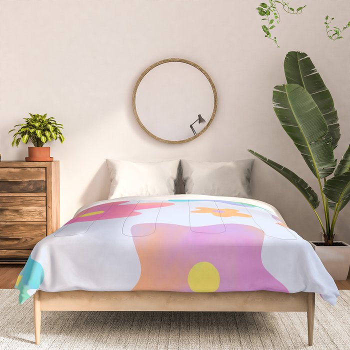 Flower market neon Comforter Gallery Image 3