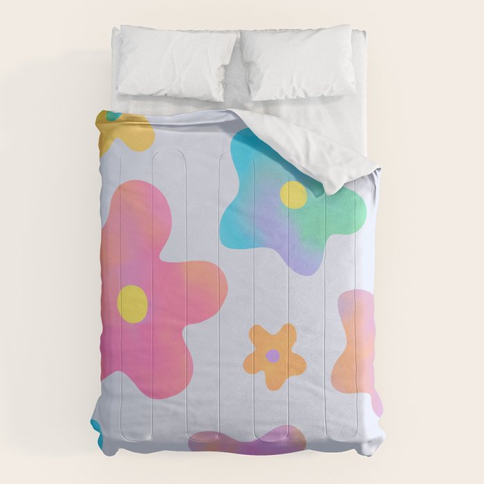 Flower market neon Comforter Gallery Image 6