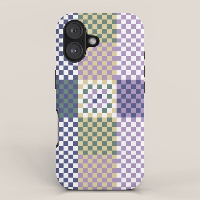 Bold colors block grid C iPhone Case Gallery Image 1