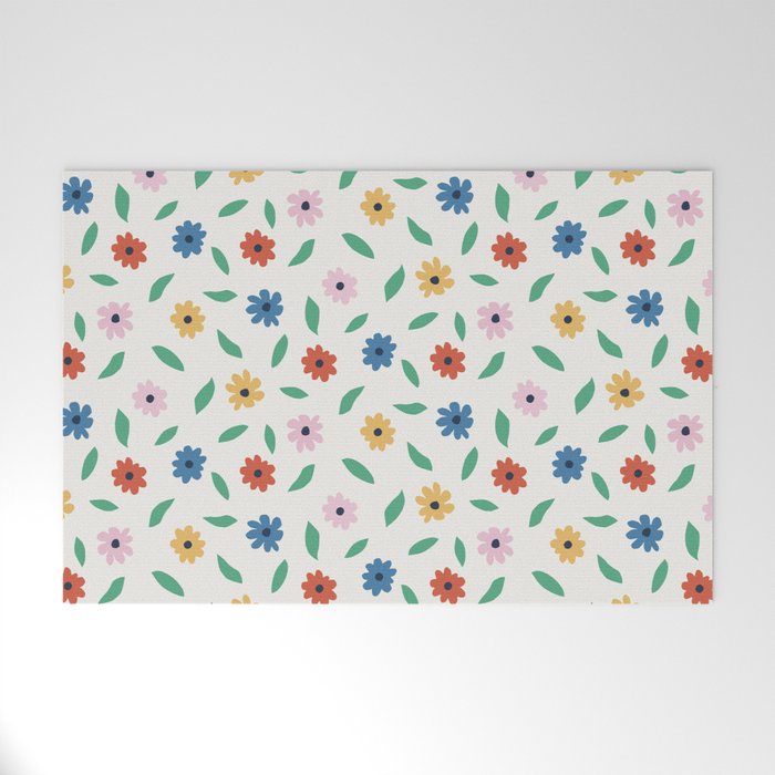 Colorful Florals Welcome Mat Gallery Image 1