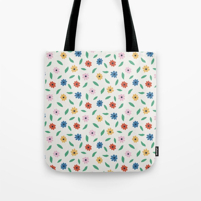 Colorful Florals Tote Bag Gallery Image 1