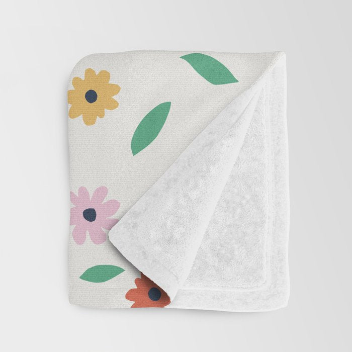 Colorful Florals Throw Blanket Gallery Image 3