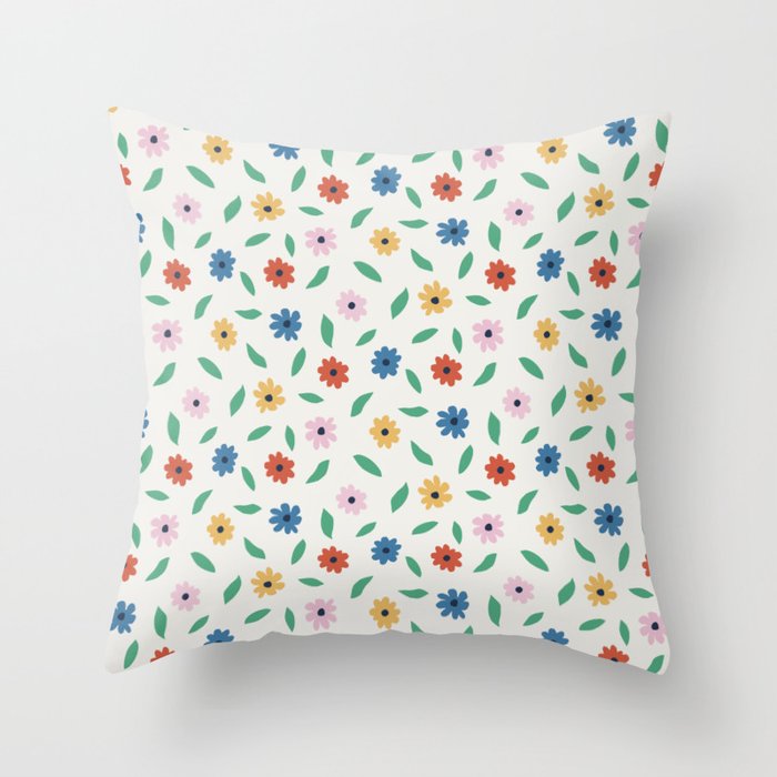 Colorful Florals Throw Pillow Gallery Image 6