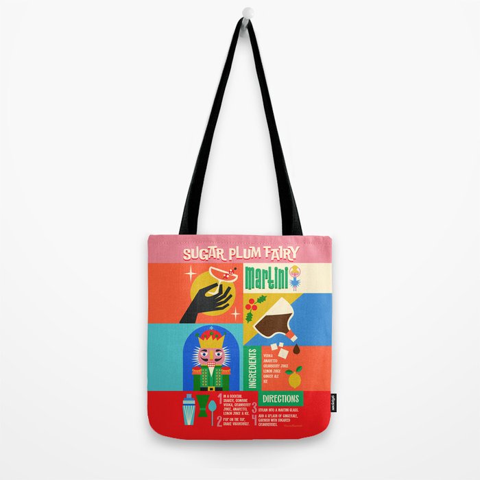 Sugar Plum Fairy Martini Holiday Cocktail Recipe Tote Bag Gallery Image 2