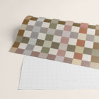 Harvest 2025 Cozy Autumn Plaid Rustic Fall Checkered Pattern Earthy Wrapping Paper Gallery Image 2